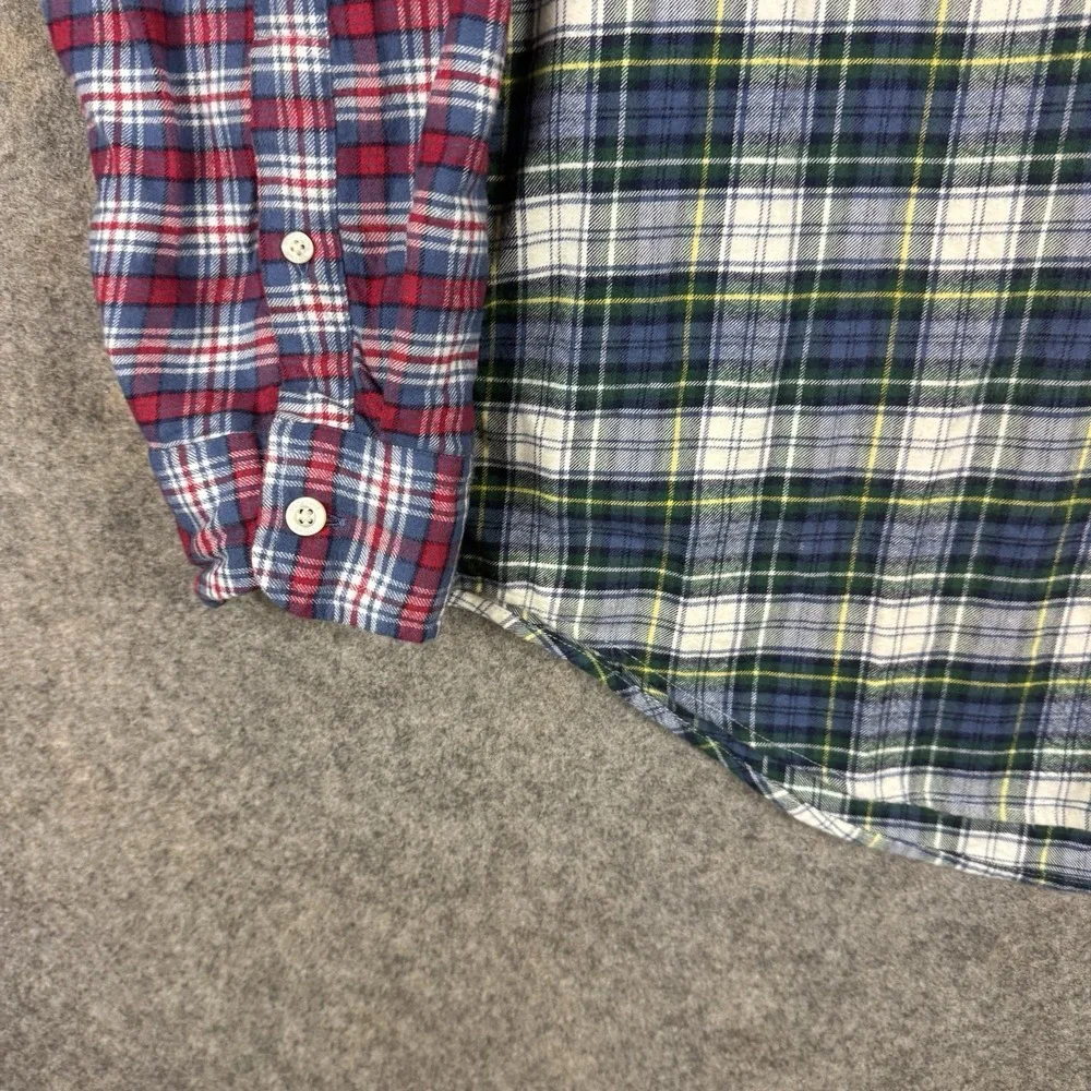 Vineyard Vines Shirt Mens Large Plaid Patchwork Fun Party Flannel Classic Fit - Picture 5 of 9